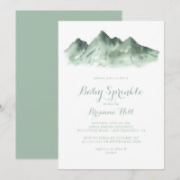 Green Mountain Country Calligraphy Baby Sprinkle
