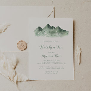 Green Mountain Country Kitchen Tee Brautparty Einladung