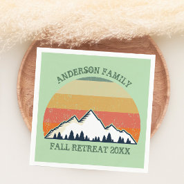 Green Mountain Sunset Forest Family Wiedersehen Pa Serviette