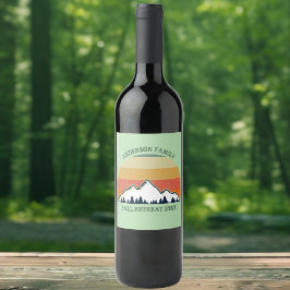 Green Mountain Sunset Forest Family Wiedersehen Pa Weinetikett