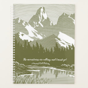 Green Mountains Design Weekly/Monthly Planer