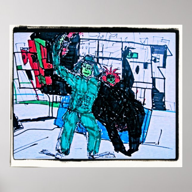 Green mr. poster (Vorne)