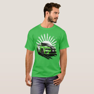 Green Muscle Car Turbo Sportwagen T-Shirt