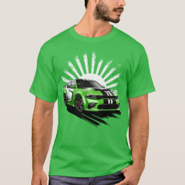 Green Muscle Car Turbo Sportwagen T-Shirt