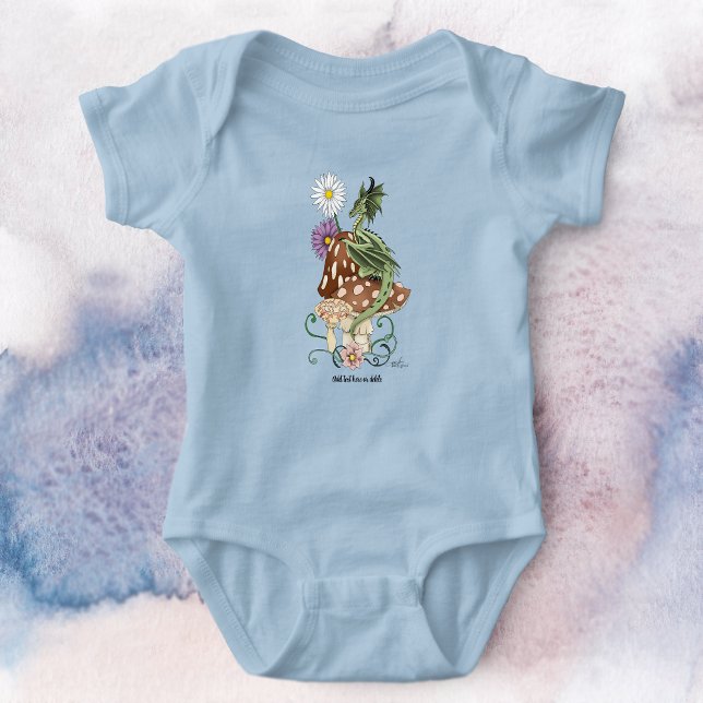 Green Mushroom Dragon Fantasy Blume Baby Strampler (Von Creator hochgeladen)
