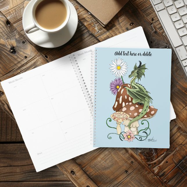 Green Mushroom Dragon Fantasy Blume Planer (Von Creator hochgeladen)