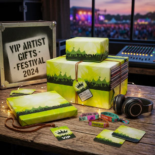 Green Music Festival Silhouette Konzerttpublikum Geschenkpapier