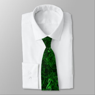 Green Musiknote Symbol Neck Tie Krawatte