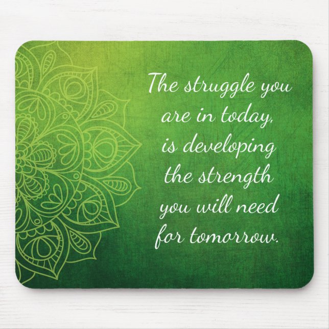 Green Mystical Mandala Inspiration Mouse Pad Mousepad (Vorne)