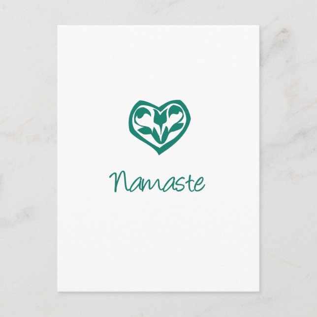 Green Namaste Postkarte (Vorderseite)