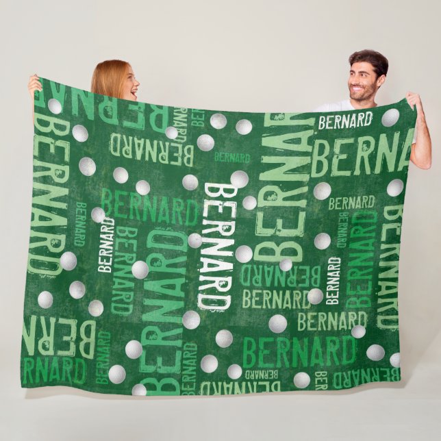 Green Names und Golf Balls Fleecedecke (Beispiel)