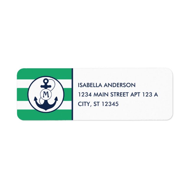 Green Nautic Anchor Monogram (Vorne)