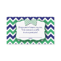 Green Navy Bow Krawatte Diaper Raffel Tickets Spie