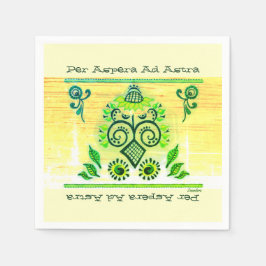 Green Neon Folk Art Sonnenblumen Bluetooth Lautspr Serviette