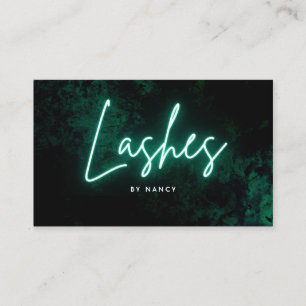 Green Neon Lash Makeup Artist Visitenkarte