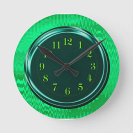 Green Neon Metallic Abstrakte Uhr