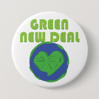 Green New Deal Liebe Earth Heart Button