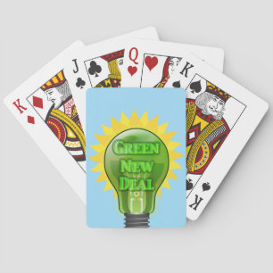 Green New Deal Light Bulb Spielkarten