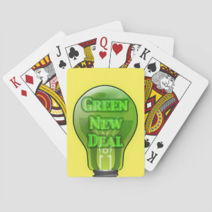 Green New Deal Light Bulb Spielkarten