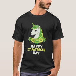 Green Niedlich Unicorage Blume St Patricks Days G T-Shirt