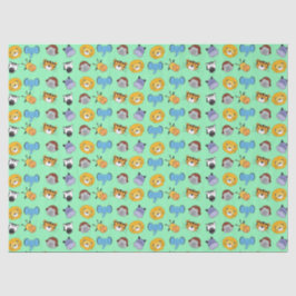 Green Niedlich Wild One Animal Illustrations Safar Seidenpapier