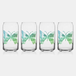 Green Niedlich Zen Butterfly Brillen Dosenglas