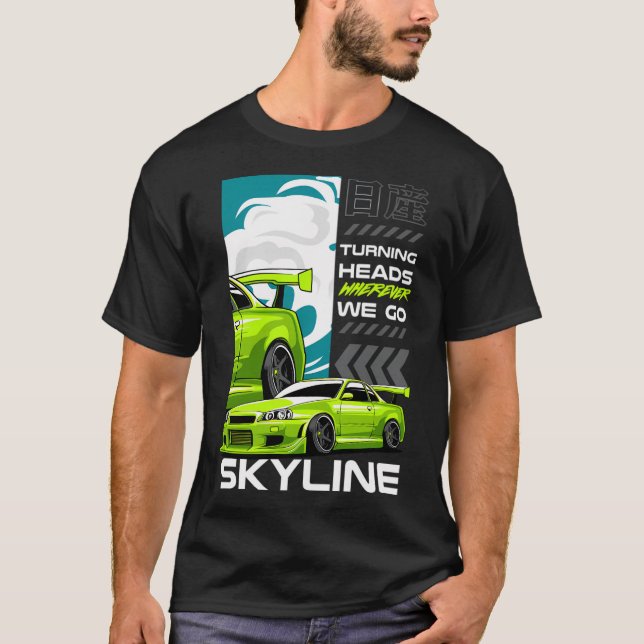 Green Nissan Gtr T-Shirt (Vorderseite)
