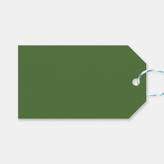 Green no.4, Green Gift Tag Geschenkanhänger (Vorderseite (Horizontal))