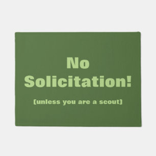 Green No Soliciting Door Mat Fußmatte