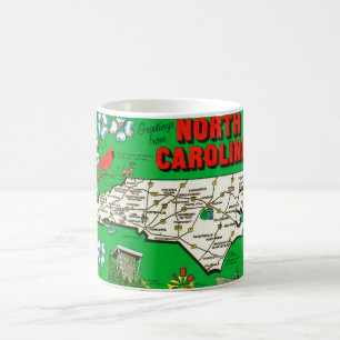 Green North Carolina Map Tasse