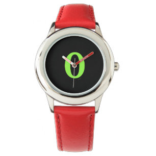 Green Number 0 Red Bezle Wrist Watch Armbanduhr