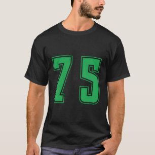 Green Number 75 Team Junior Sport Unifor T-Shirt