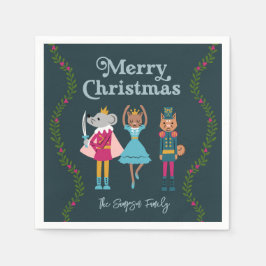 Green Nutcracker Ballet Weihnachten Serviette