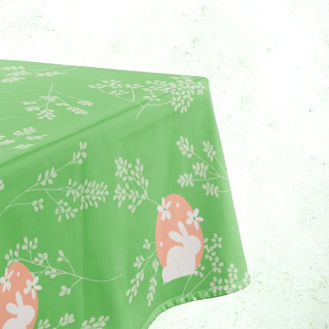 Green Oaster Bunny Tableclout Tischdecke (Green Easter Bunny Tablecloth)
