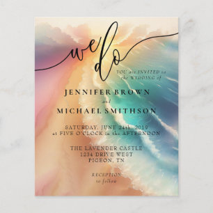 Green Ocean Beach Aquarellunterschrift Wir machen  Flyer