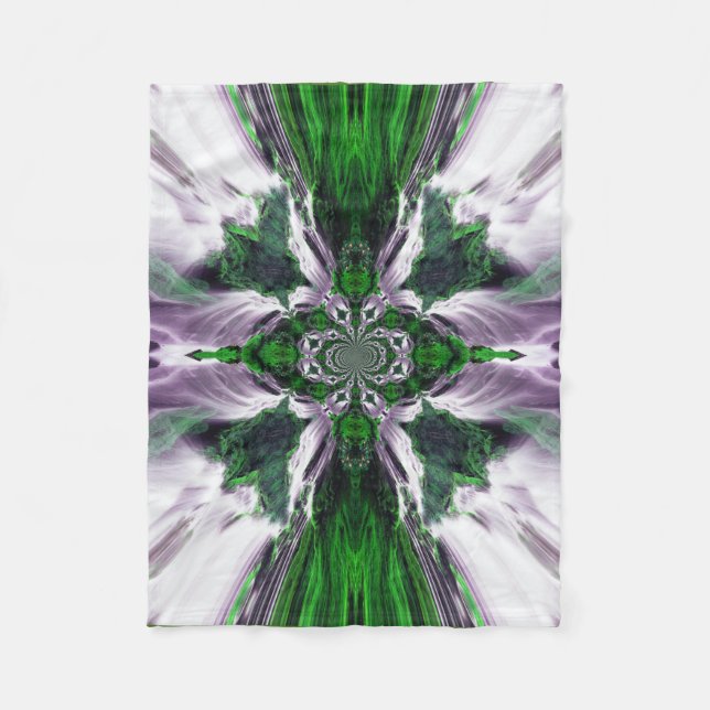 Green Ocean Cascade Fleece Baby Blanket (Vorderseite)