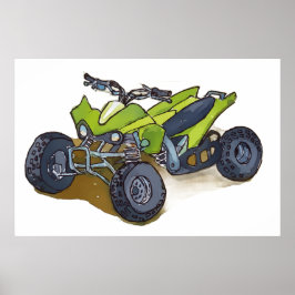 Green off road adventure quadracycle poster