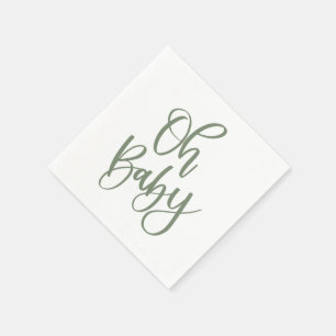 Green Oh Baby Paper Napkins Serviette