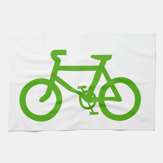 Green Öko Bicycle Geschirrtuch (Horizontal)