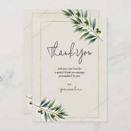 Green Olive Leaf Bone White Gold Rustikal Vielen D Einladung