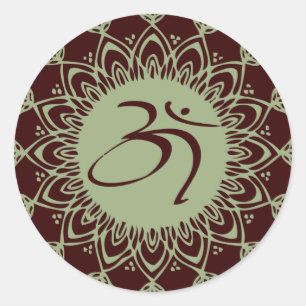 Green OM Bio Planet Stickers