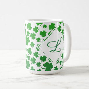 Green Ombre 3-Leaf Clover Kleeblatt Muster Tasse