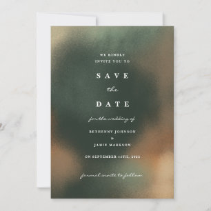 Green Ombre Boho Save the Date Einladung