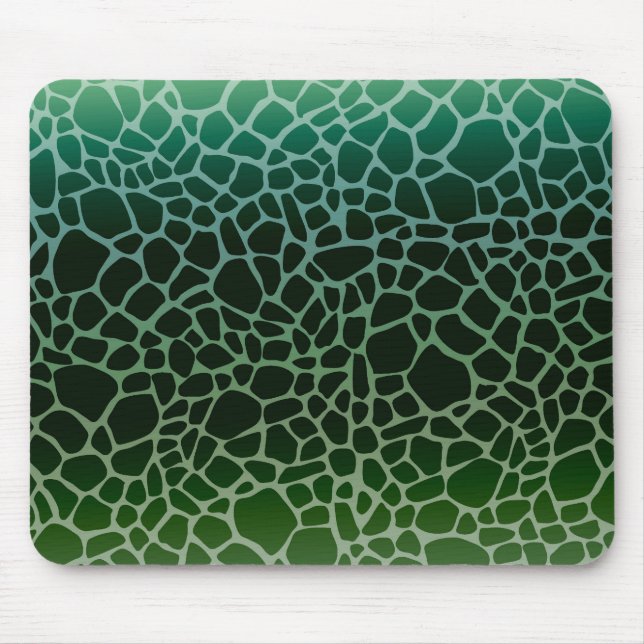 Green Ombre Giraffe Print Mousepad (Vorne)
