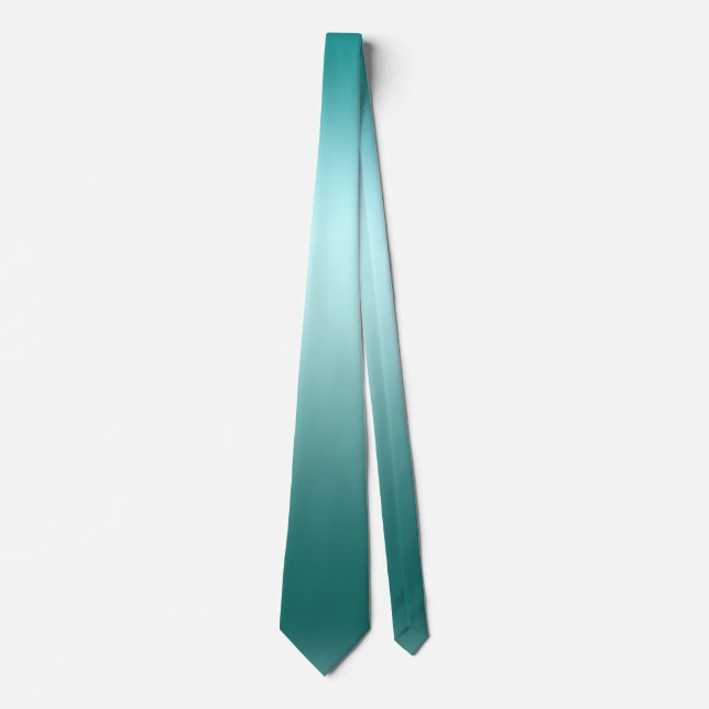 Green Ombre Gradient Mens Neck Tie Krawatte (Vorderseite)