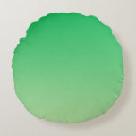 Green Ombre Rundes Kissen<br><div class="desc">Green Ombre Round Throw Kissen</div>