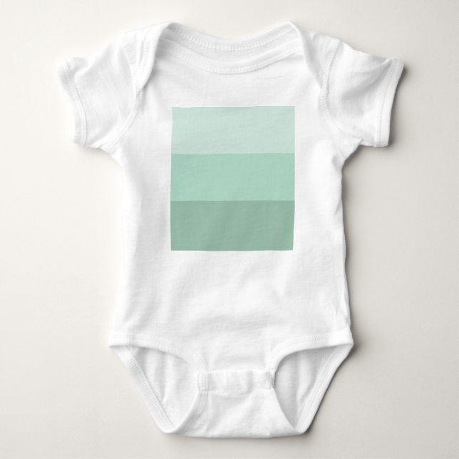 Green Ombre Striping Baby Strampler (Vorderseite)