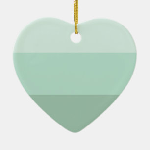 Green Ombre Striping Keramik Ornament