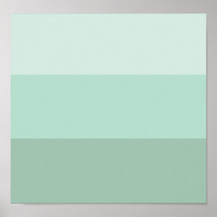 Green Ombre Striping Poster