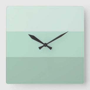 Green Ombre Striping Quadratische Wanduhr